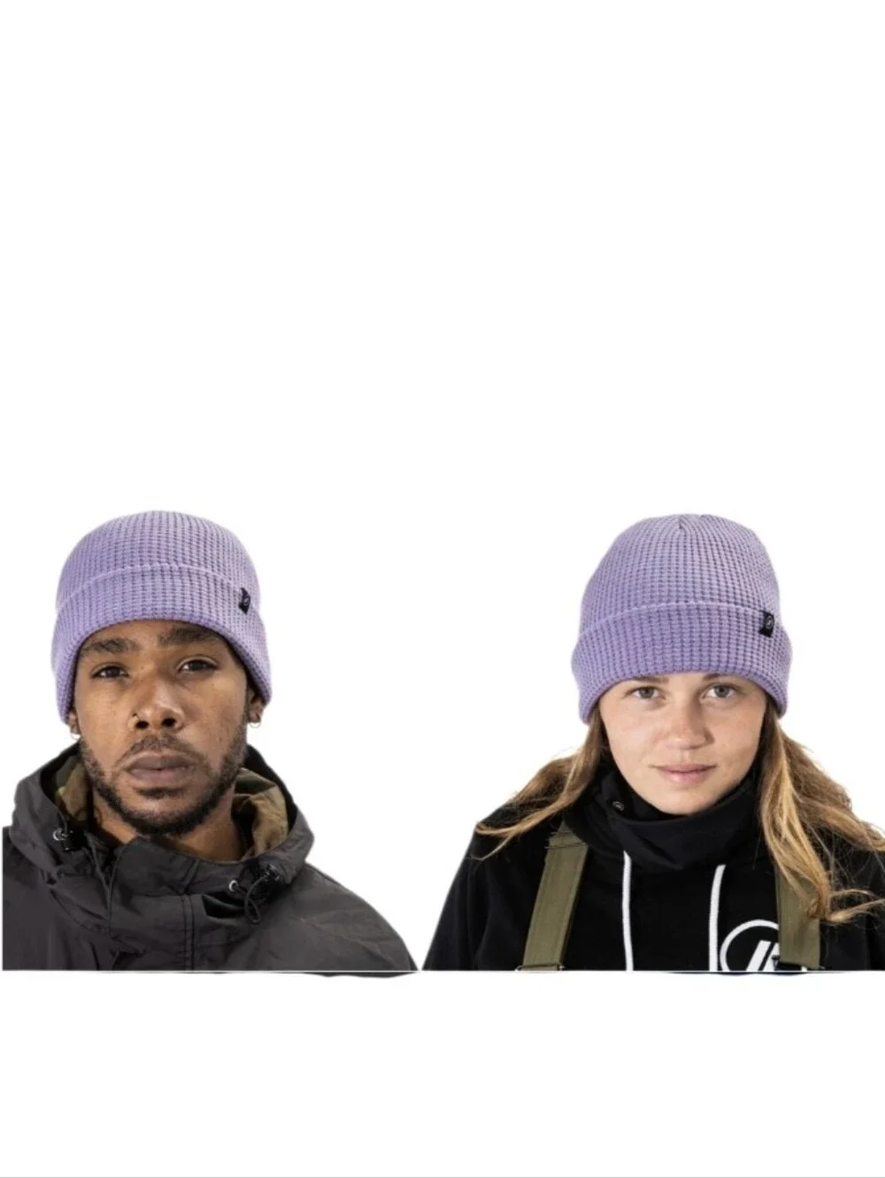 #HL06 Waffle Knit Beanie in Lavender